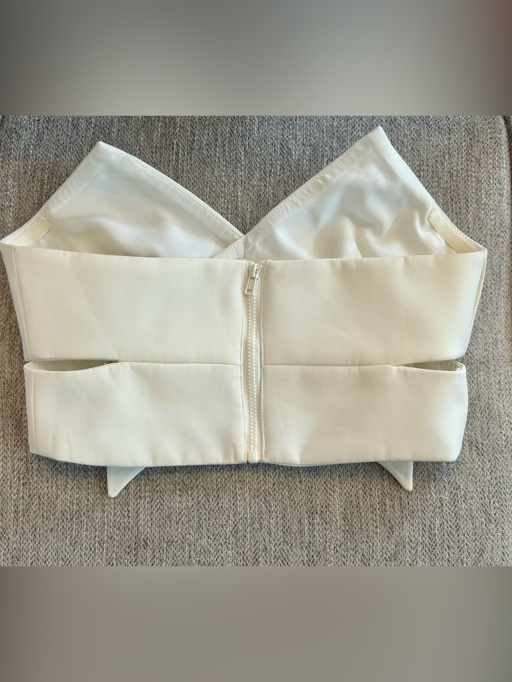 KEEPSAKE the Label Ivory Strapless Peplum Crop Top - Picture 3 of 7